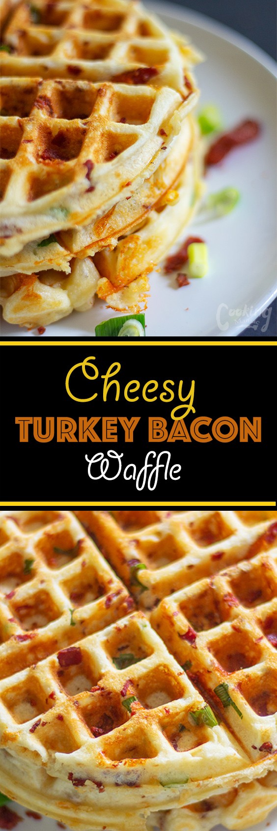 These easy bacon cheese waffle is super crisp on the outside and light on inside. Adding cheese, bacon and scallions makes this recipe perfect anytime. 
