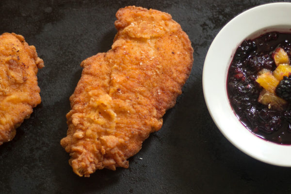 Buttermilk Chicken Biscuit with Blackberry Habanero Sauce - Cooking Maniac