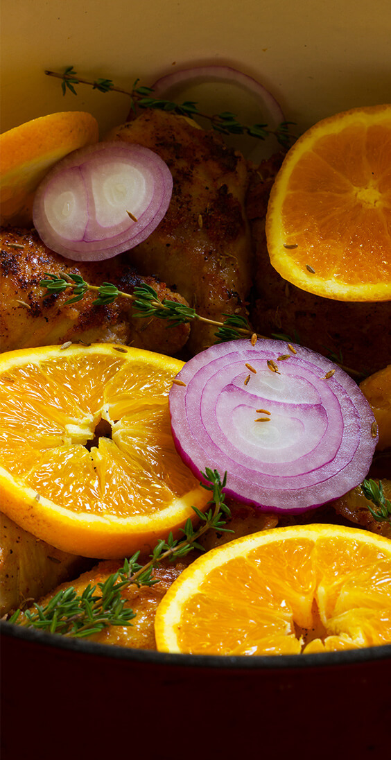 Orange cumin roast chicken is one of the easiest chicken recipes ever. Five basic ingredients add tons of flavor: cumin, honey, orange, onion & chicken. 