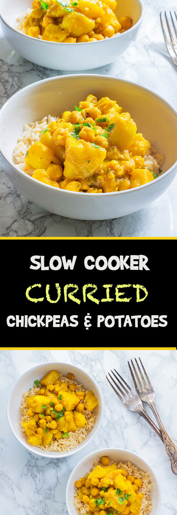 All I need is a big ol' bowl of this hot slow cooker chickpeas and potato curry.This is great on a rainy day, or a breezy fall or winter night.Perrrfection!