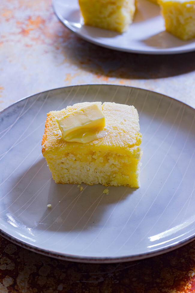 This is my grandma's sweet cornbread recipe that is a family favorite at every family dinner. Slightly sweet and incredibly moist- super easy to make.