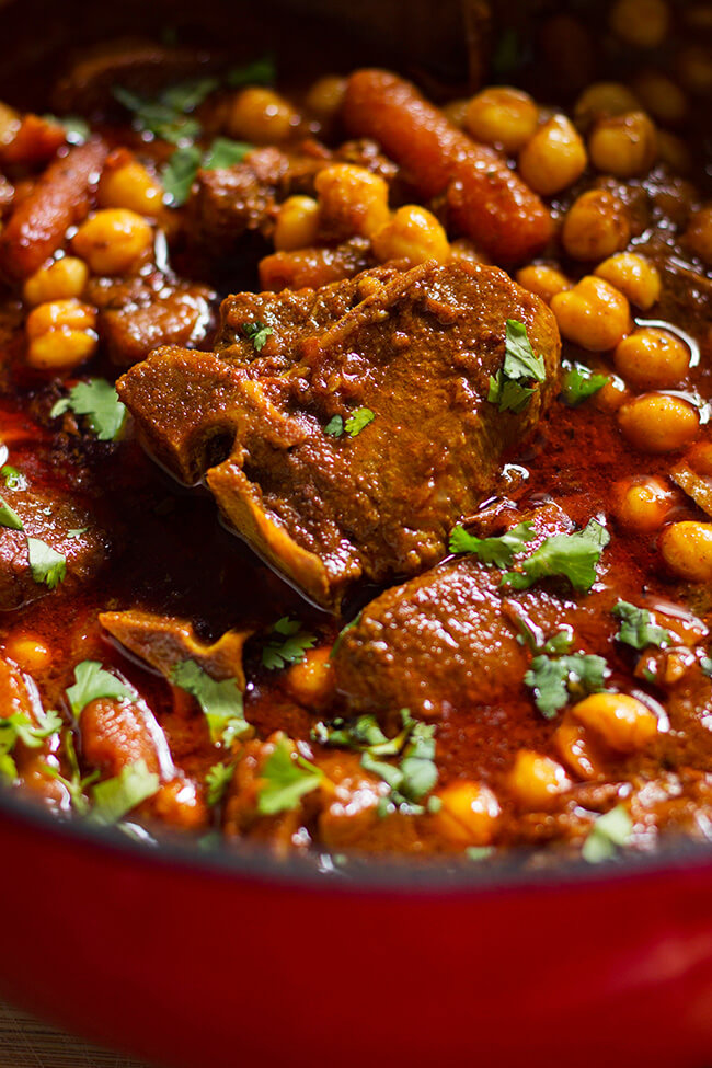 This Curry Lamb Chickpeas Stew is the perfect recipe for rainy days. It is warming and slightly spicy. It is also packed with vegetables and tender lamb. 
