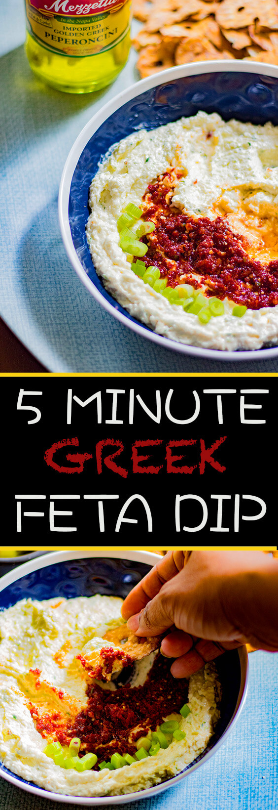 This Whipped Greek Feta Dip recipe is tang, a tad spicy and incredibly cream. It packs a punch to any chip or sandwich.