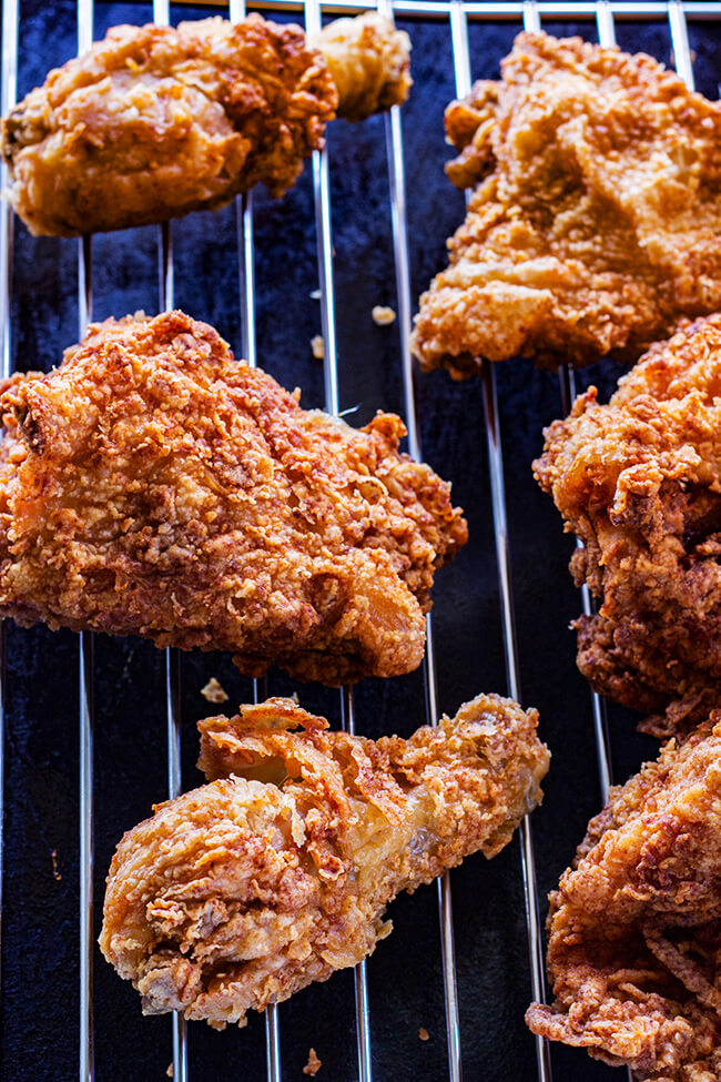 This crispy fried chicken recipe is a picnic favorite. Easy enough for weeknight dinners or Sunday get togethers. Wonderfully crisp and perfectly seasoned. Make it and love it!