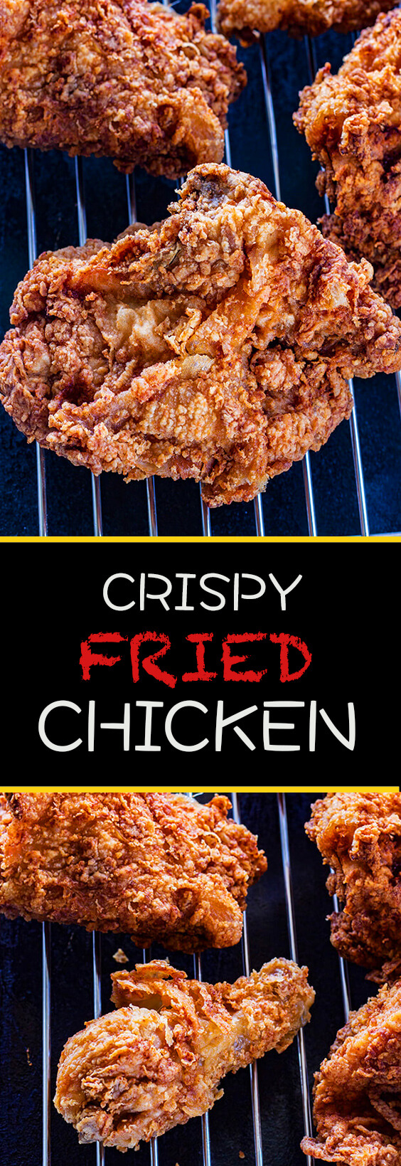 This crispy fried chicken recipe is a picnic favorite. Easy enough for weeknight dinners or Sunday get togethers. Wonderfully crisp and perfectly seasoned. Make it and love it!