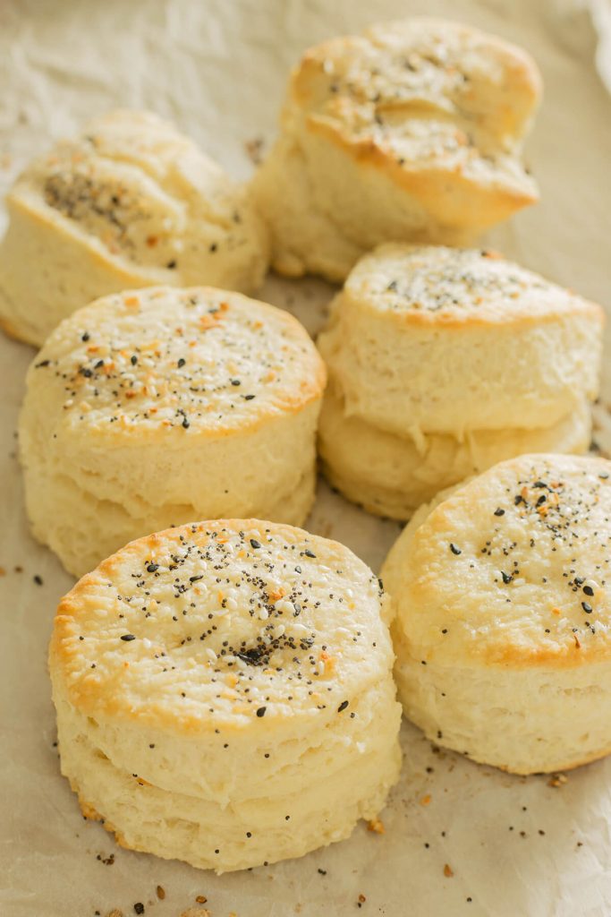 When I say these everything biscuit recipe makes biscuits that are flaky on the outside and light and fluffy on the inside-I mean it.