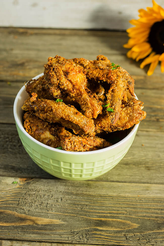 This recipe makes the perfect crispy but juicy fried chicken wings every single time. Perfect for a party or for a fun Friday night dinner.