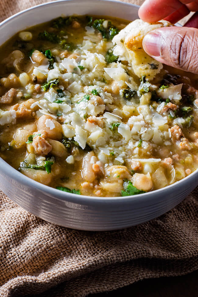 This Instant Pot White Bean Chicken Chili is warming, nutritious, filling and delicious. 